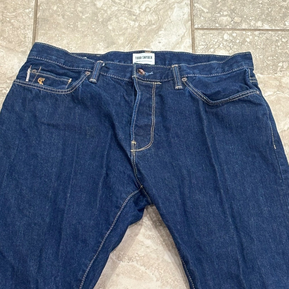 Todd Snyder Mens Slim Fit Selvedge Denim Jeans Indigo 33x 29 32-JE039239-BL05 - Picture 2 of 16